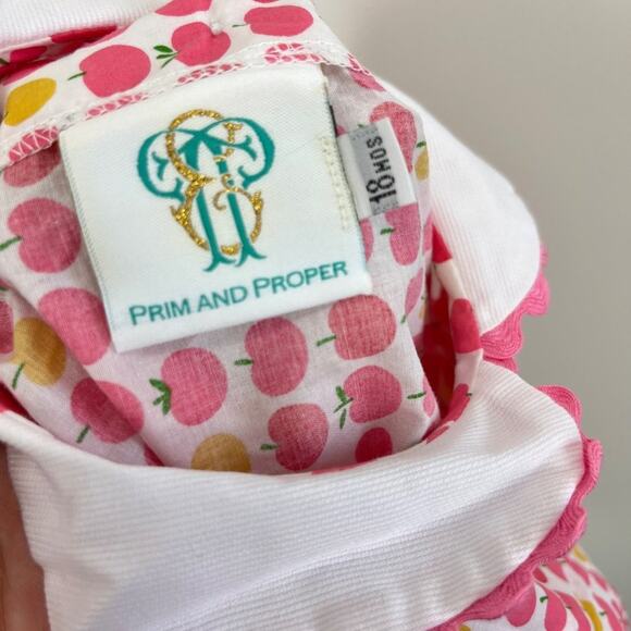 Prim & Proper Girls Collared Apple Dress 18 Months NWT - Picture 5 of 8
